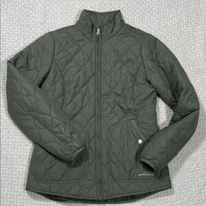 Eddie Bauer Women's All Season Quilted Puffer Jacket Size S Full Zip Olive Green